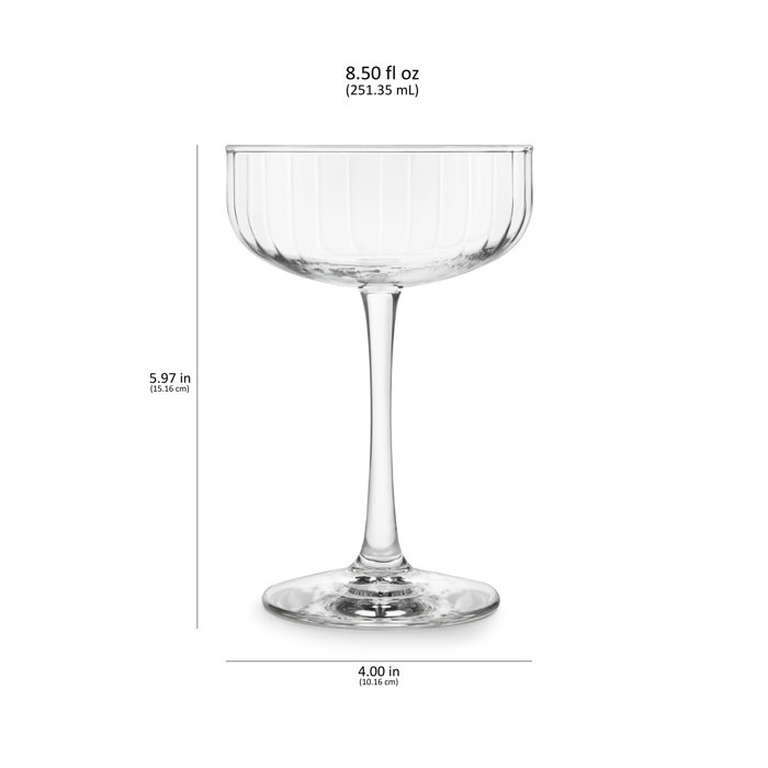 Paneled Coupe Cocktail Glasses & Reviews Joss & Main